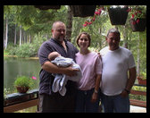 Logan, dad, Aunt Heather, and Grandpa Bob