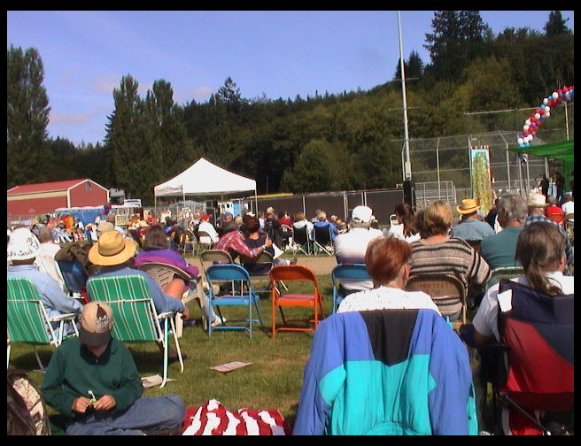 Many people enjoying the music