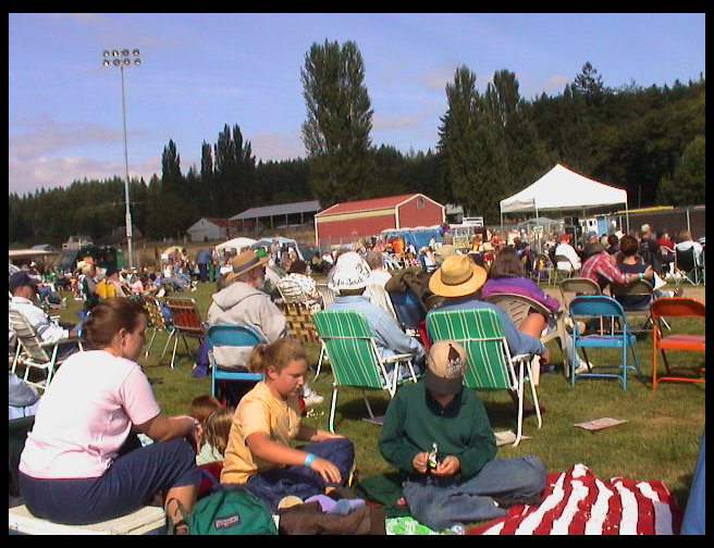 Many people enjoying the music