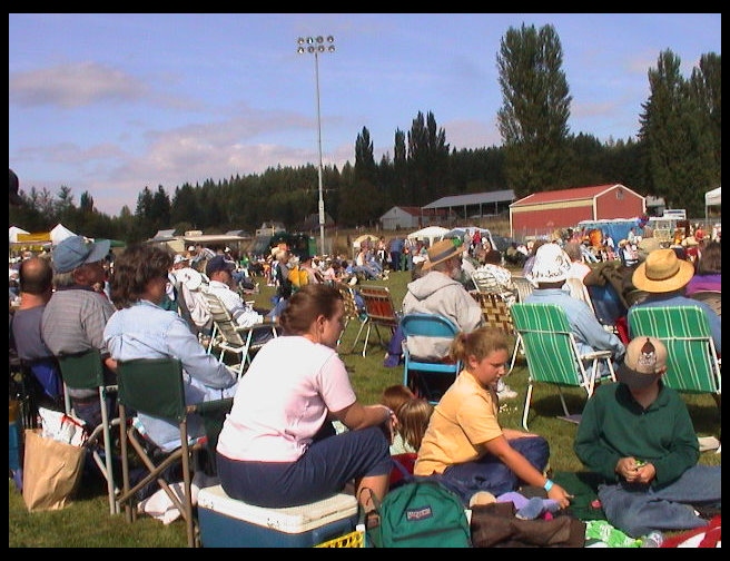 Many people enjoying the music
