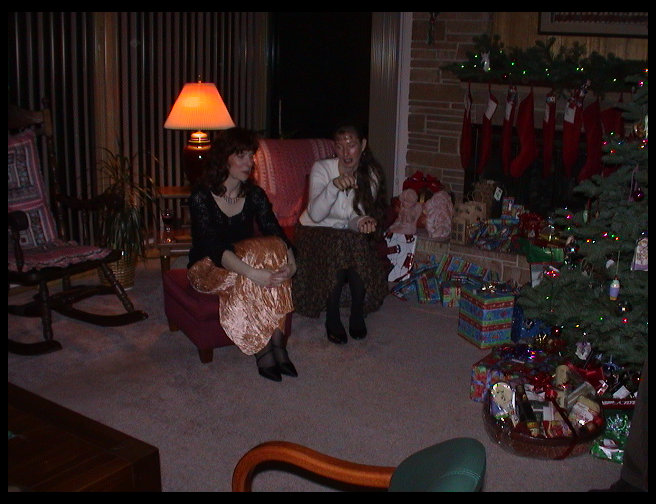 Jennifer and her friend admire the tree.