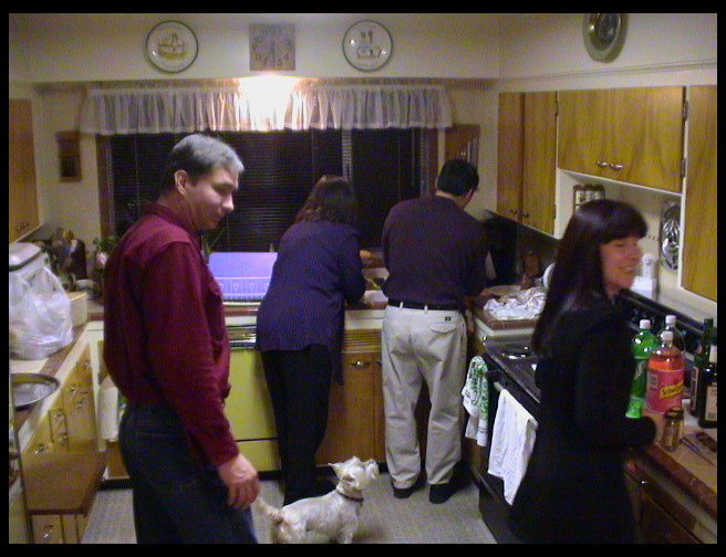 Still cleaning the kitchen.