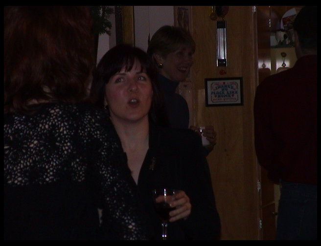 Kate enjoying conversation.