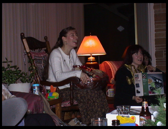 Everyone is enjoying themselves tonight.