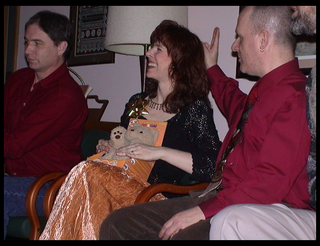 She seems excited that she got it.