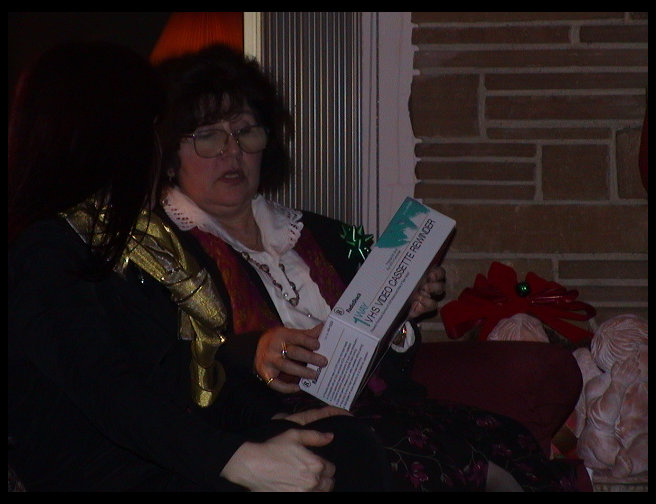 Katherine opens a video rewinder.