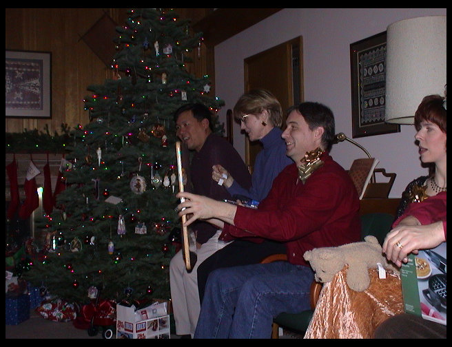 Dave showing off his cutting board.