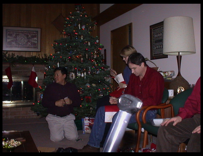 Everyone enjoying the festive evening.