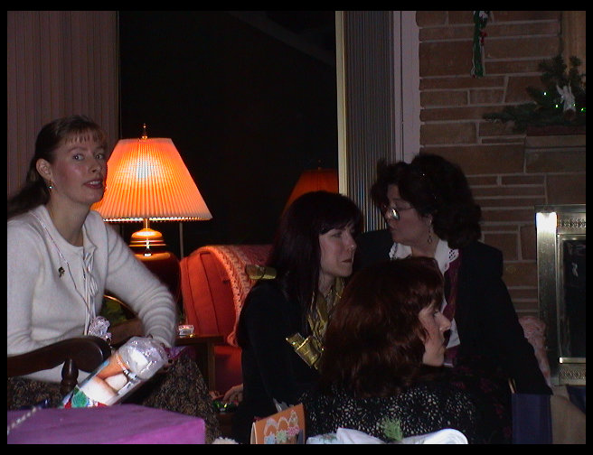 They seem to be watching others open gifts.