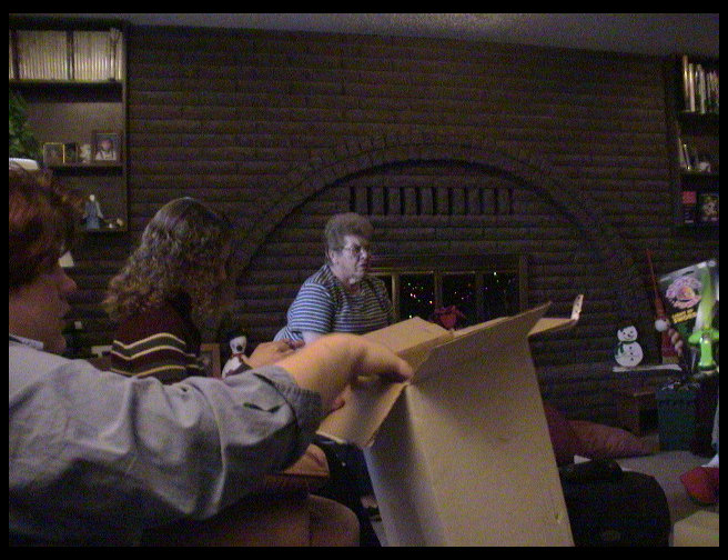 Still opening stocking stuff.