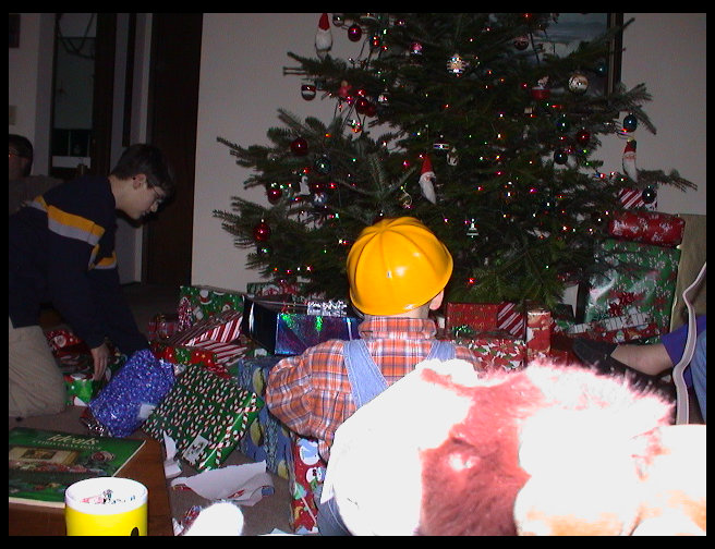 Hey, who invited that construction worker. Oh wait, that is Kaleb.