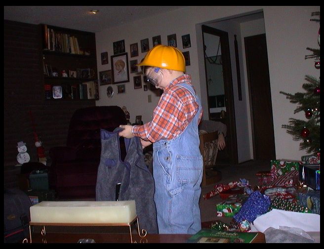 I guess he won't take his gear off now.