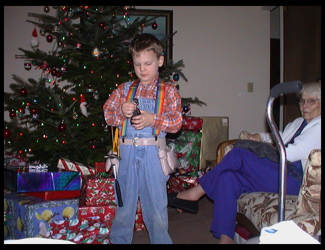 Looks like Kaleb took part of his outfit off.