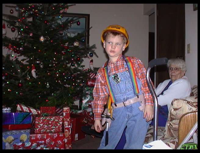 Opps, talked to soon. And, now he has a police badge on.