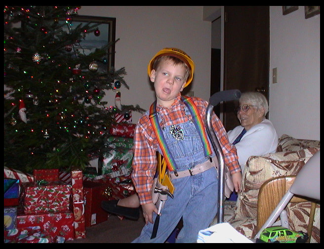 Kaleb hamming it up for the camera.