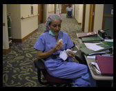 Dr. Jillian Esser, just before surgery - July 22, 2000