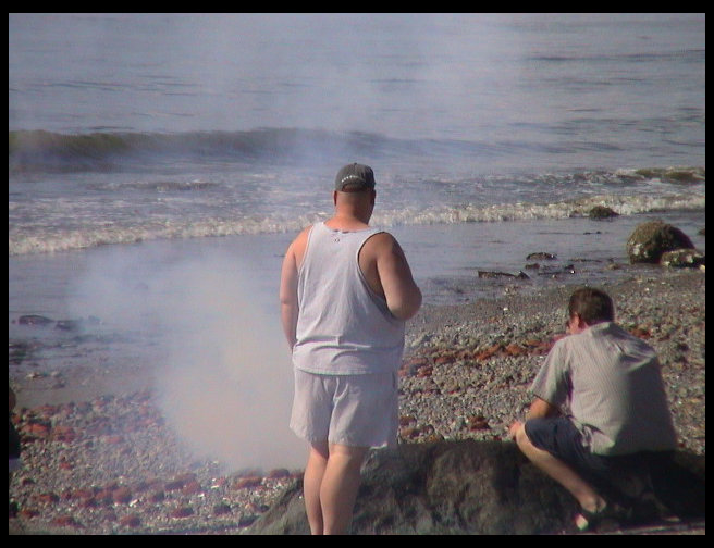 Timm and Jeff enjoying some quiet time. 