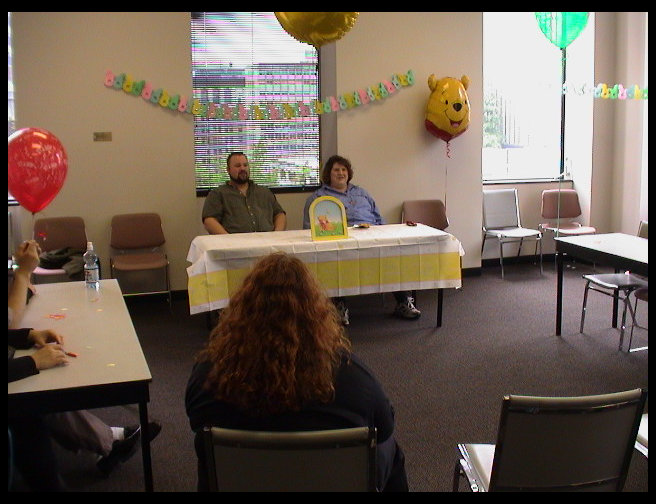 Timm and Sandra seated at the head table.