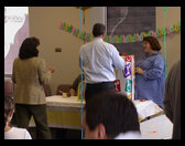 Kathy Murphy in the khaki, Peter, and Sandra.