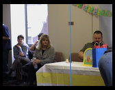 Emily Smith with glasses, Jessica Lyman, Timm and someone's butt.