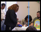 Mark Lester in white, Sarah Lyman, Kathy and Timm.