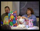 Unwrapping more presents.