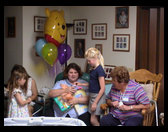 L to Rt: Michaela Bodle, Sandra (mom-to-be0, Lisa Trogdon, and Grandma Trogdon