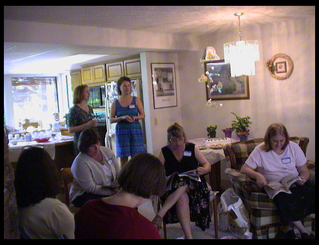 L to Rt: Heather (Aunt-to-be), Grandma Zoe Ann, Sandy McKnight, Darielle Roskie and Kristy Rose. Standing Kristi and Dedra.