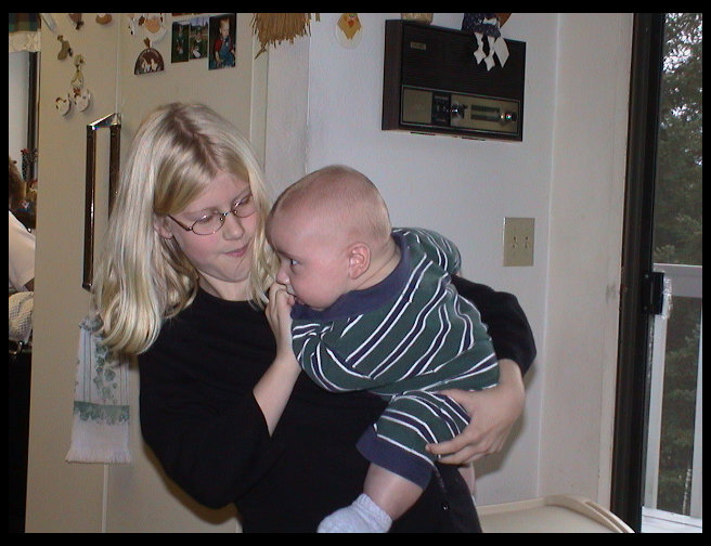 Lisa and Logan on Thanksgiving.