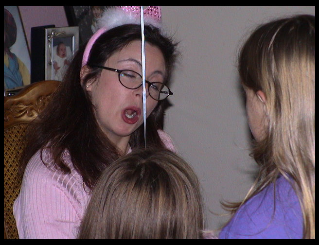 Juliet admiring her jewels she just got.