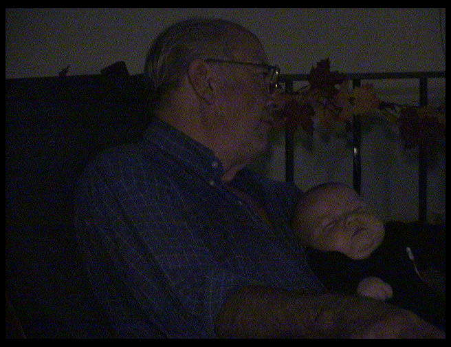 Grandpa Trogdon and Logan.