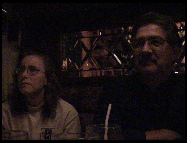Beth and Mr. Sepulveda waiting for dinner.