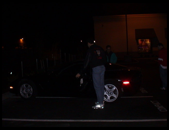 Mr. Graves getting into the Vette