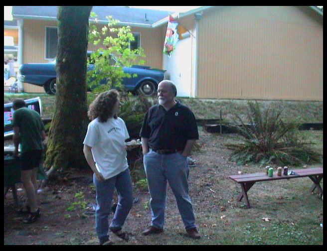 Ms. McKennon and Mr. Kane engage in some light conversation