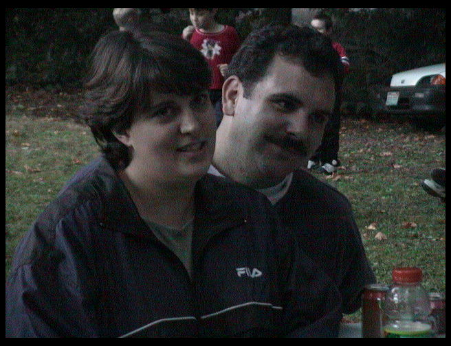 Mr and Mrs. Mustard share a quiet moment (after all, they are tired after being part of the group to instigate this)