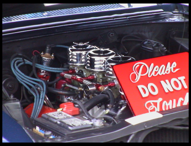 Closeup of the engine work