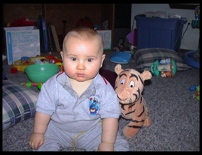 Logan with Tigger.
