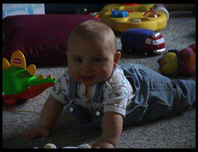 Logan looking sweet.