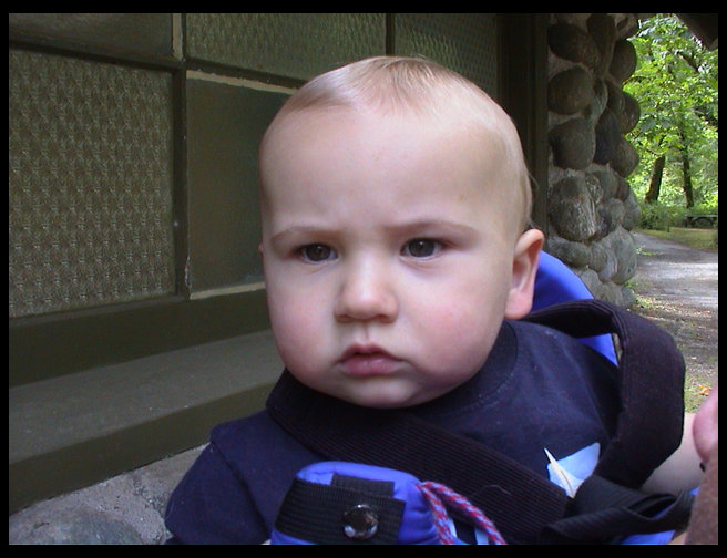 Logan on his first camping trip.