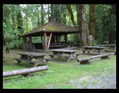 One of the picnic shelters.