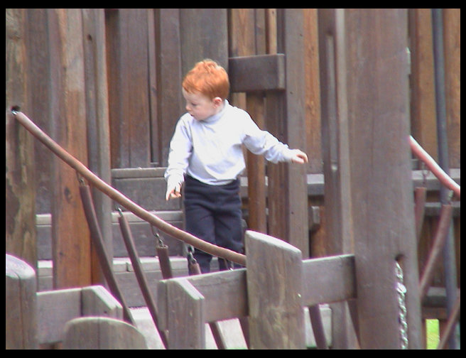 Walt on the big toy in Shelton.