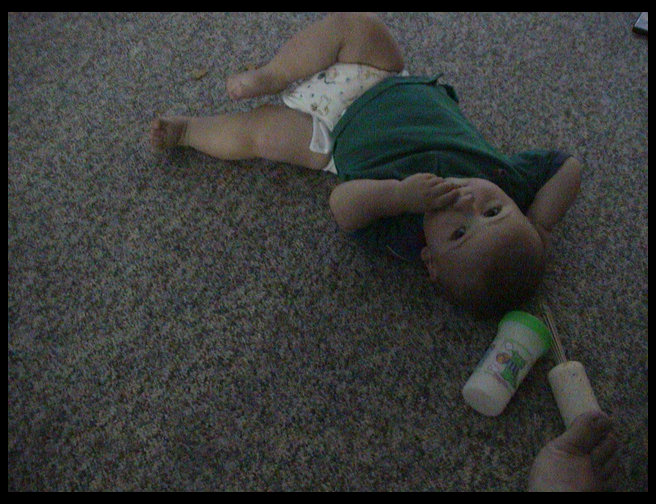 He does this when he is tired.