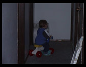 Logan still wheeling around.