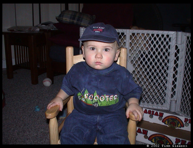 He looks like such a big boy here.