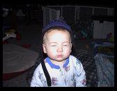 Logan really likes his hat.