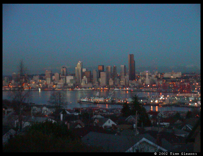 What a beautiful Christmas Eve night looking out at Seattle.