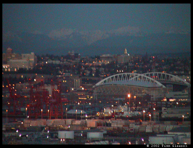 Another beautiful shot of Seattle on Christmas Eve.