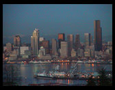 Another shot of Seattle's skyline on Christmas Eve.