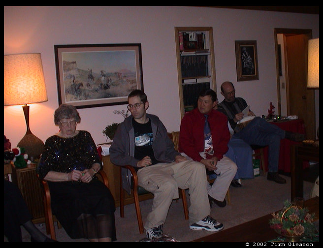 Elsa, Zac and Greg spending time together Christmas Eve.