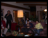 Greg sitting down, Dave standing, Carl and Catherine (behind the light), Dave Jr and his girlfriend Amber.